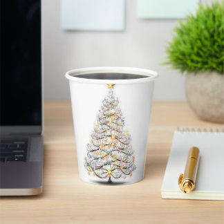 sparkling Christmas tree Paper Cups