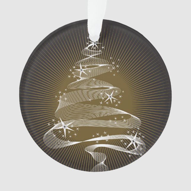 Sparkling Christmas Tree Stylish Holiday Photo Ornament (Front)