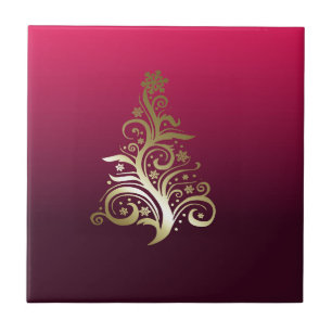 Sparkling Christmas tree Tile
