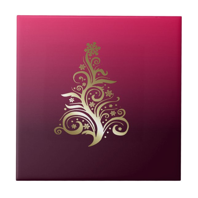 Sparkling Christmas tree Tile (Front)