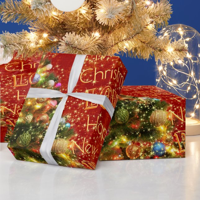 Sparkling Christmas Tree Wrapping Paper (Holidays)