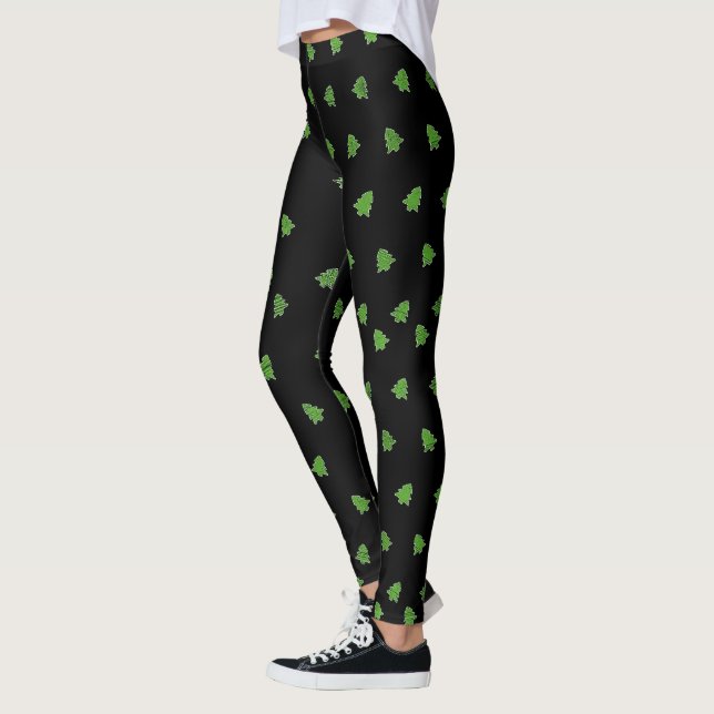 Sparkling Christmas Trees Leggings (Left)