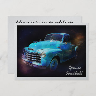 Sparkling Classic Vintage Retro Truck Invitation