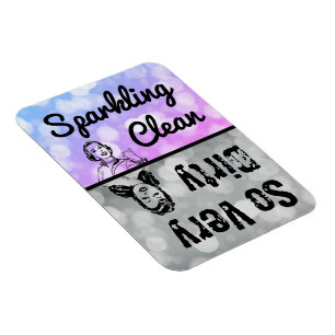 Sparkling Clean/So Very Dirty Dishwasher Flip Magnet
