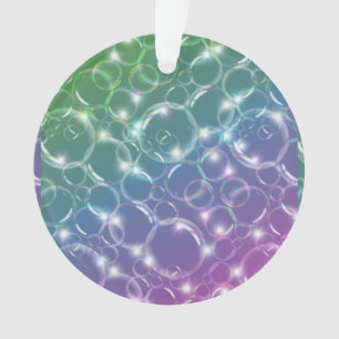 Sparkling Clear Translucent Bubbles Colourful Ornament