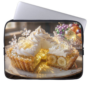 Sparkling Crystal Banana Cream Pie Laptop Sleeve