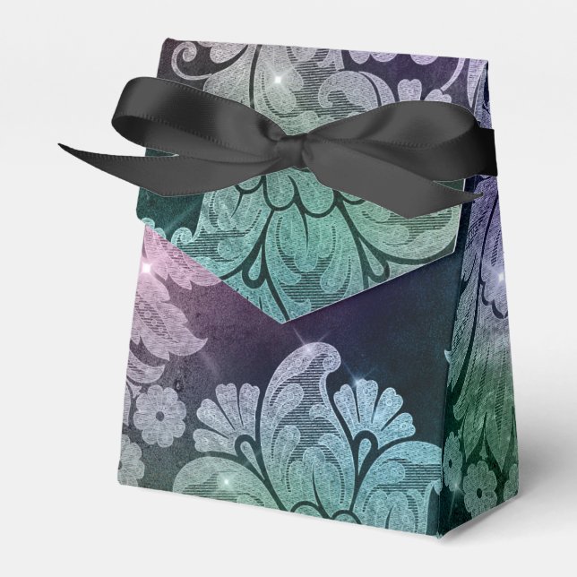 Sparkling Damask Favour Box (Front Side)