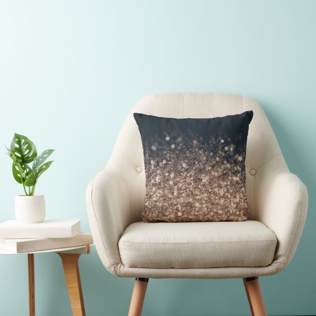 Sparkling Dew drops in Earth Tones Cushion (Chair)