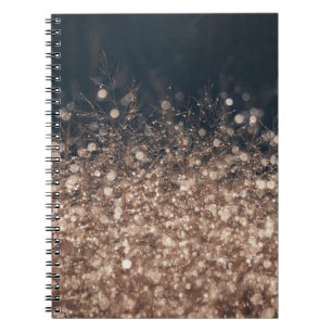 Sparkling Dew drops in Earth Tones Notebook
