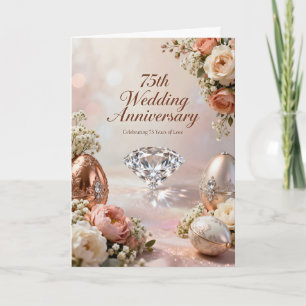 Sparkling Diamond 75th Wedding Anniversary Card