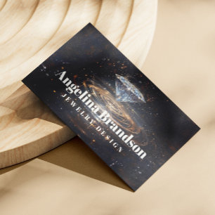 Sparkling Diamond Jeweller Crystal Jewellery Desig Business Card