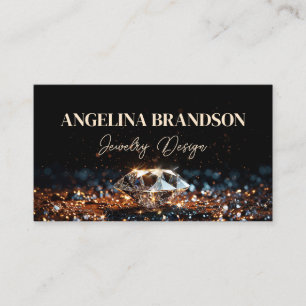 Sparkling Diamond Jeweller Crystal Jewellery Desig Business Card