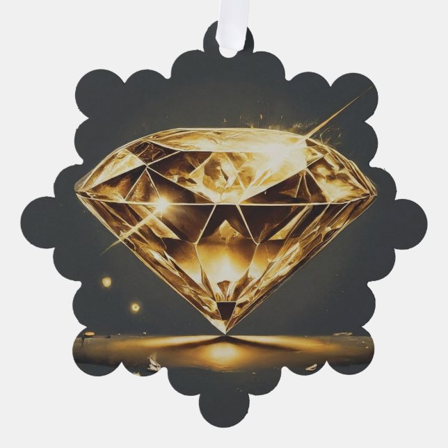 Sparkling Diamond Tree Decoration Card (Front)