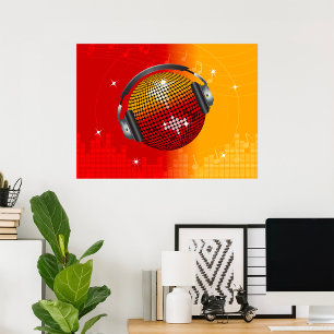 Sparkling Disco Ball Poster