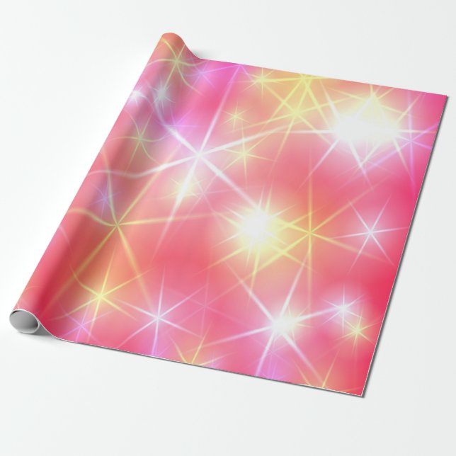 Sparkling Disco Lights Wrapping Paper (Unrolled)