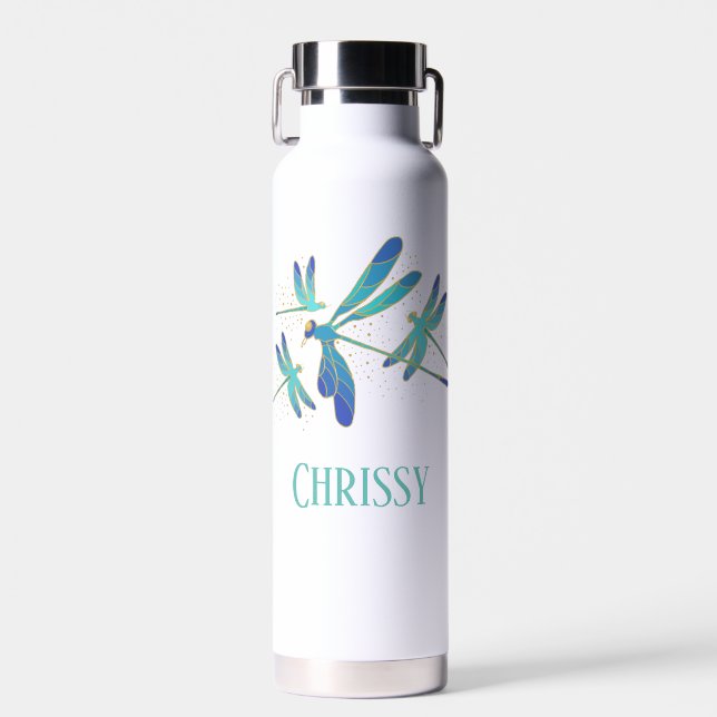 Sparkling Dragonflies Water Bottle (Front)