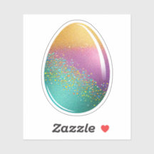 Sparkling Easter: Glitter Egg Cutout Vinyl Sticker