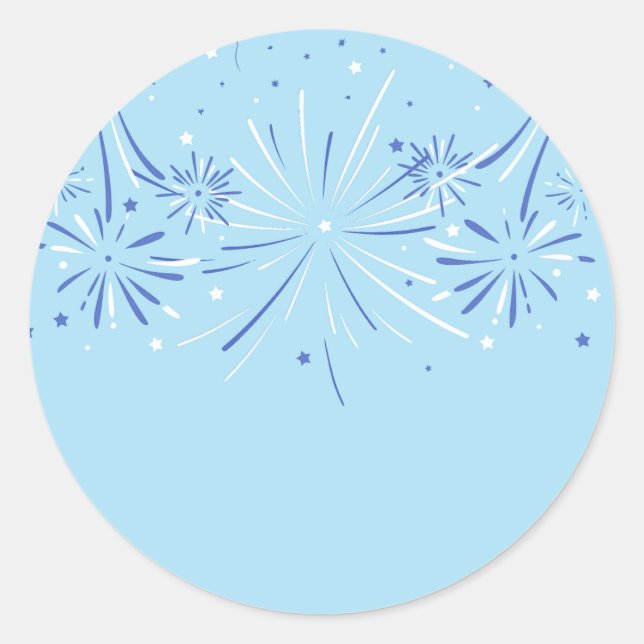 Sparkling Firecracker, 4th of July  Classic Round Sticker (Front)