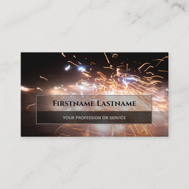 Sparkling fireworks for explosive moments business business card (Front)