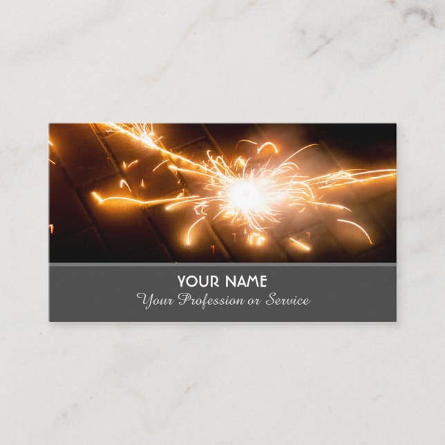 Sparkling fireworks for explosive moments business business card (Front)