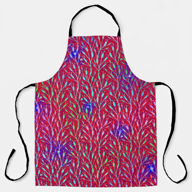 Sparkling Fireworks Party Pattern  Apron (Front)