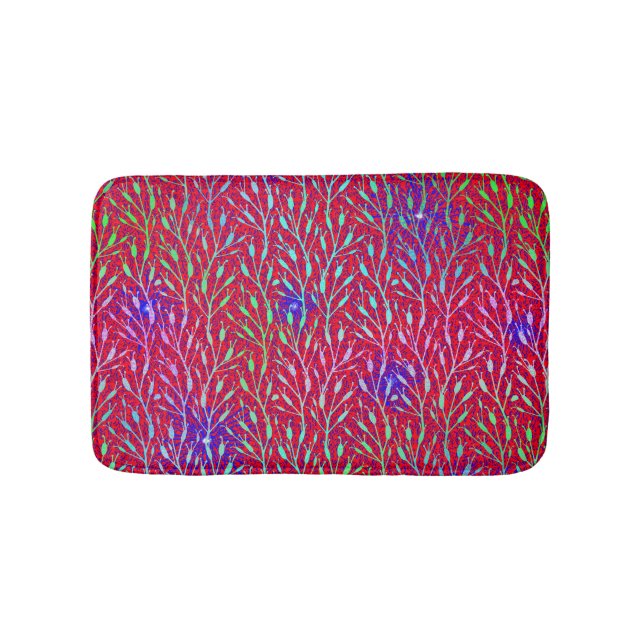 Sparkling Fireworks Party Pattern  Bath Mat (Front)