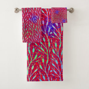 Sparkling Fireworks Party Pattern Bath Towel Set