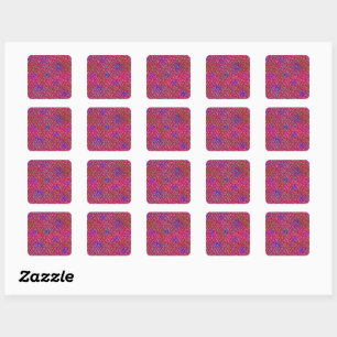 Sparkling Fireworks Party Pattern Square Sticker