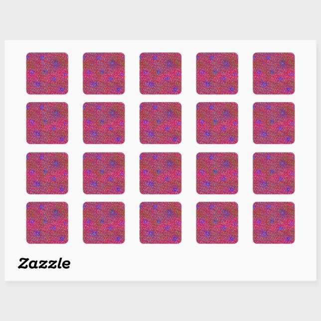 Sparkling Fireworks Party Pattern  Square Sticker (Sheet)