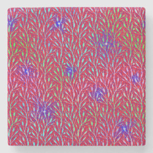 Sparkling Fireworks Party Pattern  Stone Coaster