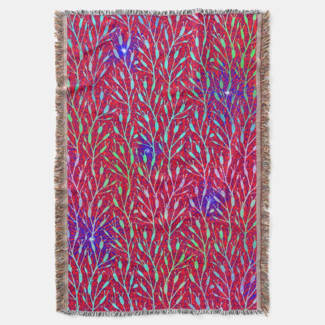 Sparkling Fireworks Party Pattern  Throw Blanket (Front Vertical)