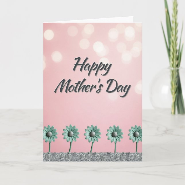 Sparkling Floral Love Card (Front)