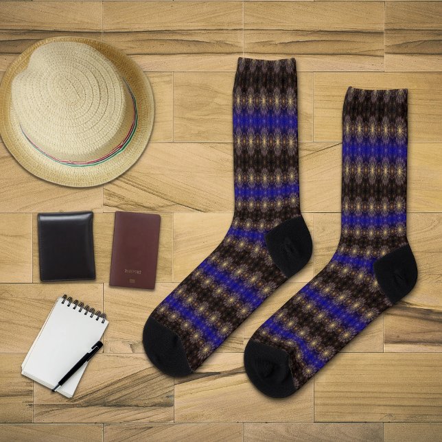 Sparkling flower art in the clear night sky socks (Creator Uploaded)