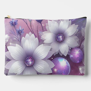 Sparkling Flowers Accessory Pouch