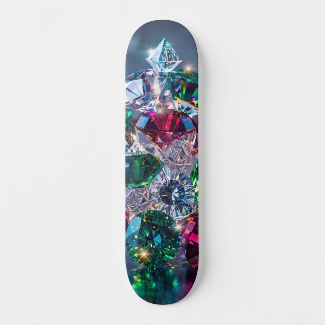Sparkling Gems and Jewels Skateboard (Front)