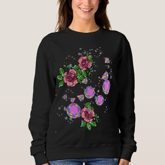 Sparkling Gems & Roses Sweatshirt (Front)