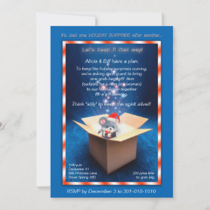 Sparkling Gift Box Christmas Party Invitation