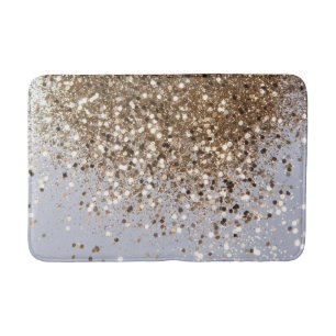 Sparkling Glam Gold Glitter Glam #1 Bath Mat