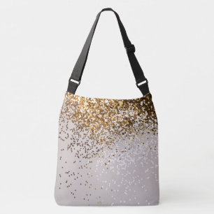 Sparkling Glam Gold Glitter Glam #3 (Faux Glitter) Crossbody Bag
