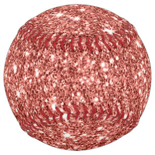 Sparkling glitter print softball