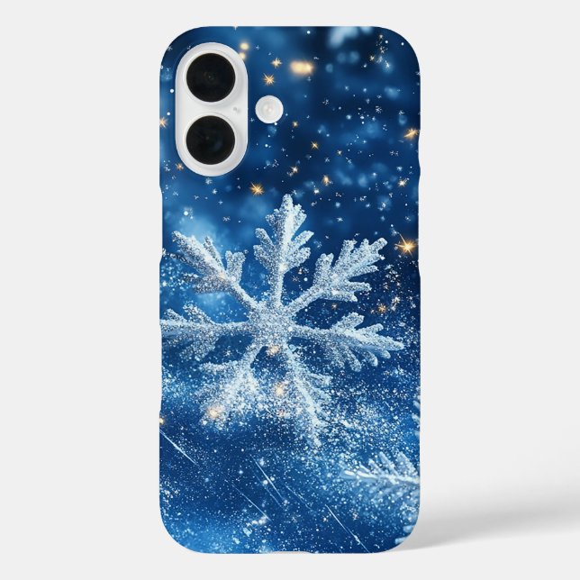 Sparkling Glitter Snowflakes Winter Christmas Case-Mate iPhone Case (Back)