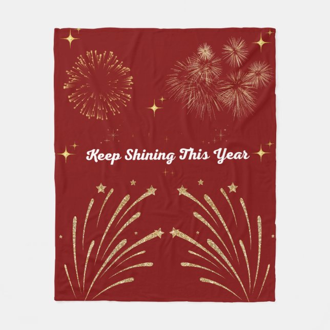 "Sparkling Glitter Style – Shiny & Glamorous Desig Fleece Blanket (Front)