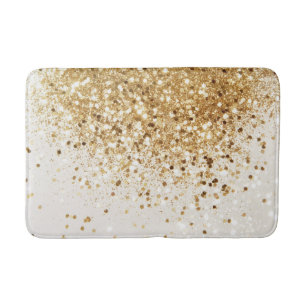 Sparkling Gold Glitter Glam #2 Bath Mat