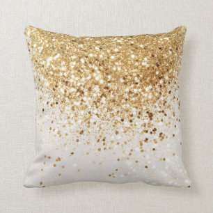 Sparkling Gold Glitter Glam #2 Cushion