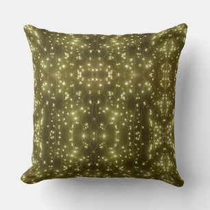 Sparkling Golden Lights Throw Pillow
