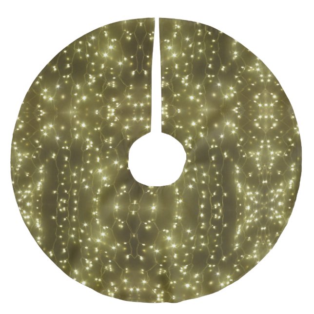 Sparkling Golden Lights Tree Skirt (Front)