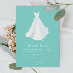 Sparkling Gown Glamourous Bridal Shower Invitation