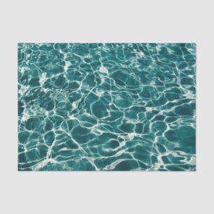Sparkling green blue pool ocean water tissue paper