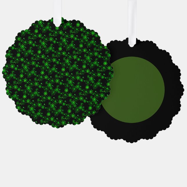 Sparkling Green Ornament Paper (Front/Back)