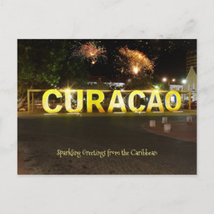 Sparkling Greetings from Curaçao Postcard